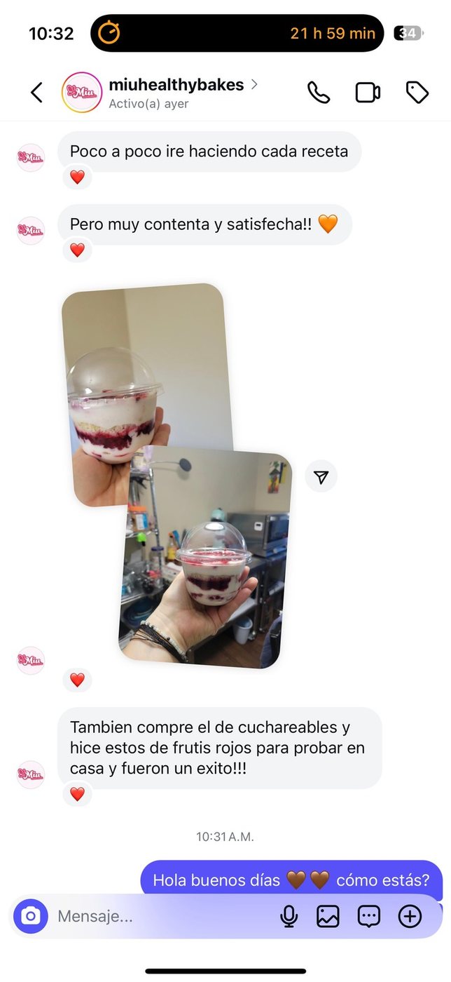 Comentario de una alumna del curso de Dulce Bienestar (captura 2)